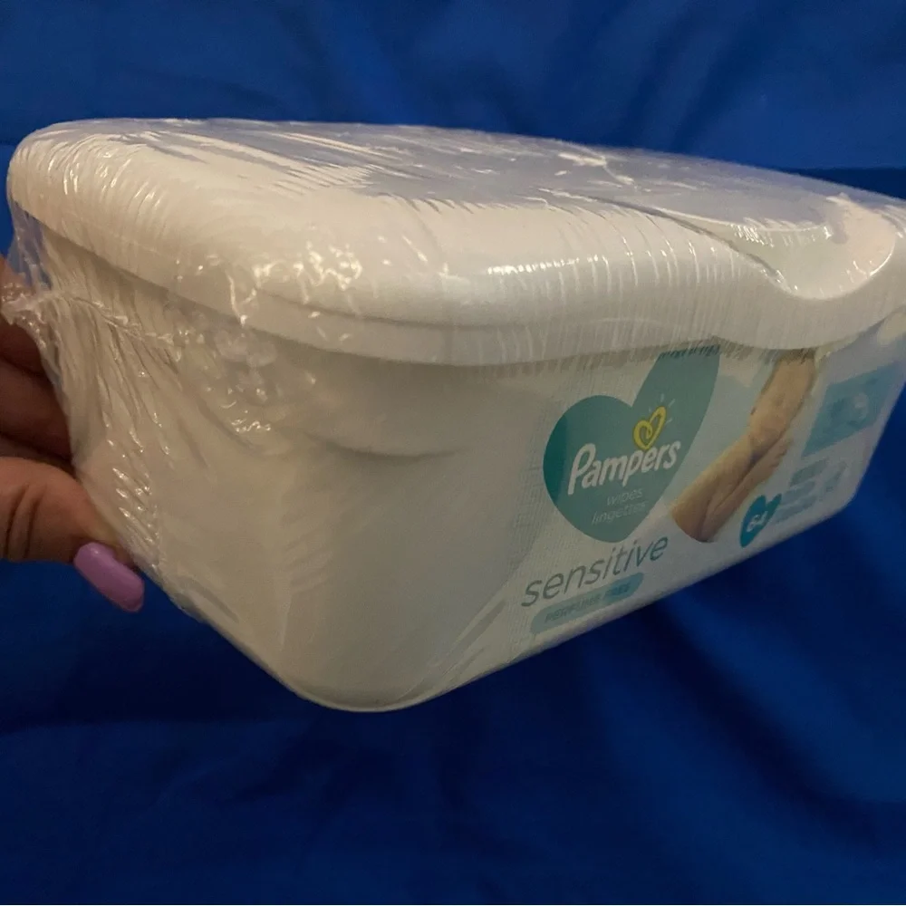 Pampers baby Sensitive wipes- 64 count Pop up Container new SEALED box READ